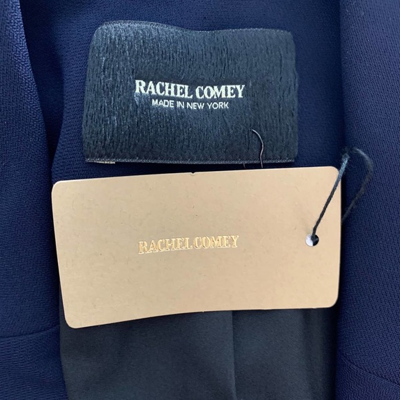 Rachel Comey Andes Blazer in Navy Blue Georgette - Picture 11 of 12